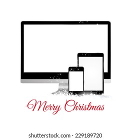 vector illustration Christmas art with a congratulation
