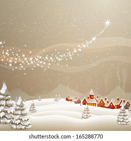 Vector Illustration of a Christmas Background