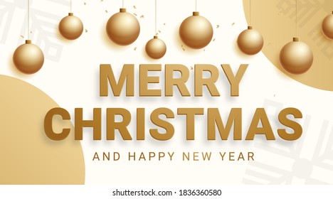 vector illustration of christmas background with christmas ball 