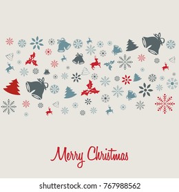 Vector illustration of Christmas background with christmas elements