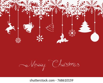 Vector illustration of Christmas background with christmas elements