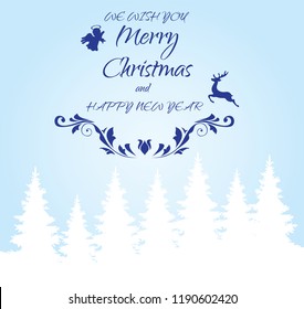 vector illustration of Christmas background. Merry Christmas card.