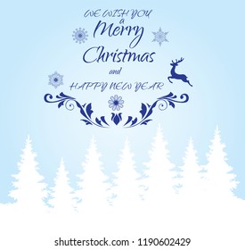 vector illustration of Christmas background. Merry Christmas card.