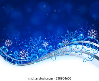 Vector illustration of Christmas background. Objects are layered, easy to edit.