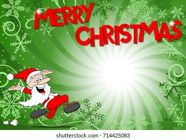 vector illustration of a christmas background with santa claus
