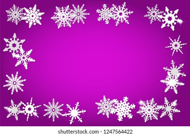 vector illustration of a christmas background with snowflakes 