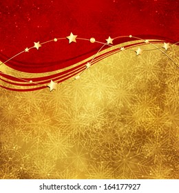 Vector Illustration of a Christmas Background with Snowflakes