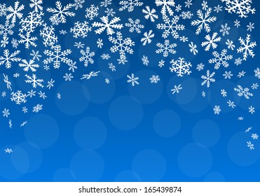 vector illustration of a christmas background with snowflakes
