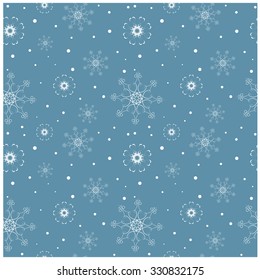 Vector illustration of a christmas background with snowflakes