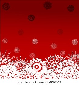 vector illustration of Christmas background with the snowflakes