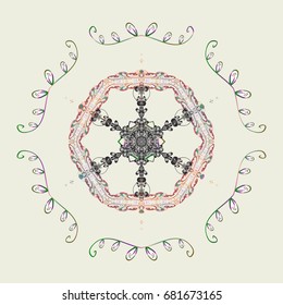 Vector illustration. Christmas background with snowflakes abstract background. Holiday design for Christmas and New Year fashion prints. Snowflakes. Background. Vector illustration.