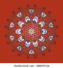 Vector illustration. Christmas background with snowflakes. Vector christmas abstract colorful background with falling snowflake. Winter abstract background.