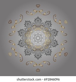 Vector illustration. Christmas background with snowflakes. Vector christmas abstract gray background with falling snowflake. Winter abstract background.
