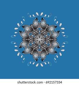 Vector illustration. Christmas background with snowflakes. Winter abstract background. Vector christmas abstract colorful background with cute snowflake.
