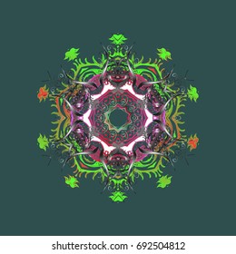 Vector illustration. Christmas background with snowflakes. Vector christmas abstract colorful background with falling snowflake. Winter abstract background.