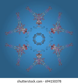 Vector illustration. Christmas background with snowflakes. Winter abstract background. Vector christmas abstract colorful background with cute snowflake.