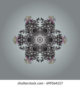 Vector illustration. Christmas background with snowflakes. Winter abstract background. 