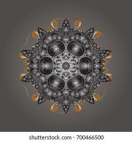 Vector illustration. Christmas background with snowflakes. Vector abstract colorful background with falling snowflake. 