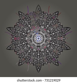 Vector illustration. Christmas background with snowflakes. Winter abstract background. Vector christmas abstract colorful background with cute snowflake.