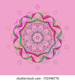 Vector illustration. Christmas background with snowflakes. Winter abstract background. Vector christmas abstract colorful background with cute snowflake.