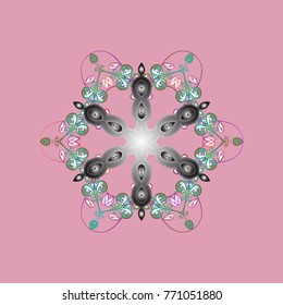 Vector illustration. Christmas background with snowflakes. Vector christmas abstract colorful background with falling snowflake. Winter abstract background.