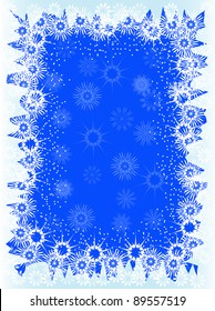 Vector illustration:  Christmas background with snowflakes