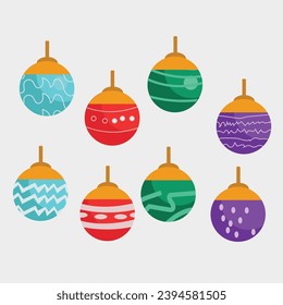 Vector illustration of a Christmas ball with abstract patterns