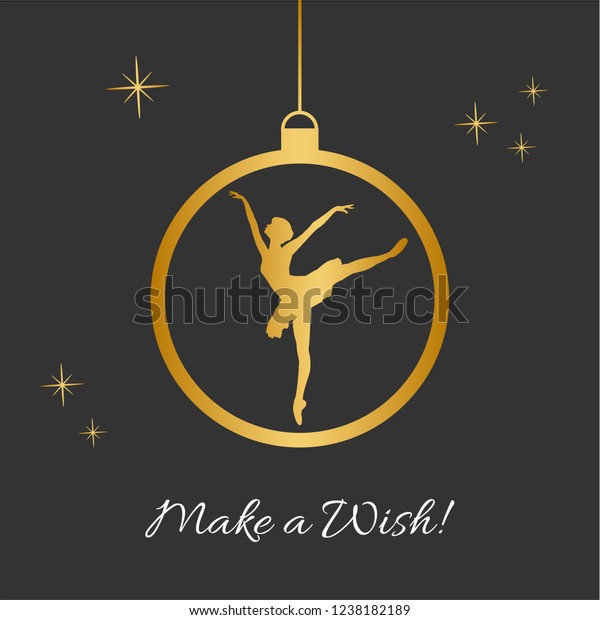 Vector Illustration Christmas Ball Dancing Balerina Stock - 