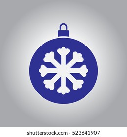 Vector illustration Christmas ball and snowflake