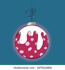 Vector illustration of a Christmas ball for a Christmas tree