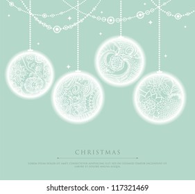 Vector illustration of Christmas balls