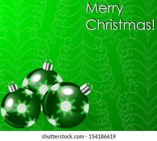 vector illustration with Christmas balls