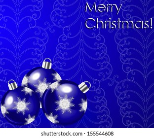 vector illustration with Christmas balls