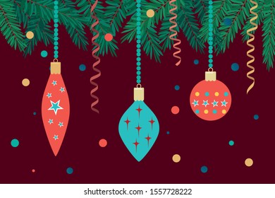 Vector illustration with Christmas balls.