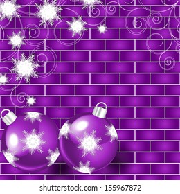vector illustration with Christmas balls