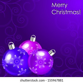 vector illustration with Christmas balls