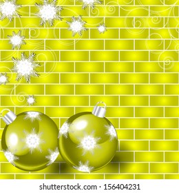 vector illustration with Christmas balls