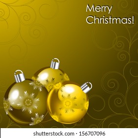 vector illustration with Christmas balls
