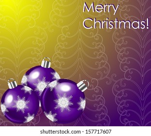 vector illustration with Christmas balls