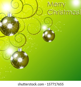 vector illustration with Christmas balls