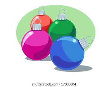 vector illustration of Christmas balls