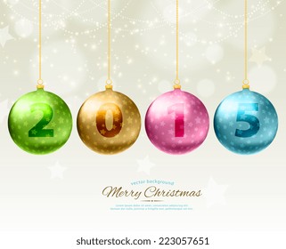 Vector illustration of Christmas balls