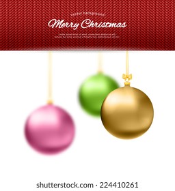 Vector illustration of Christmas balls