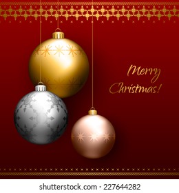 Vector illustration of Christmas balls