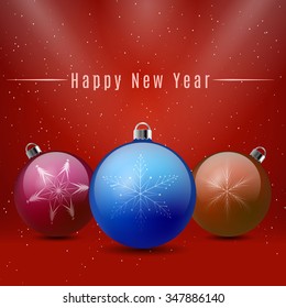 Vector illustration of christmas balls.