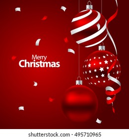 Vector illustration of Christmas balls