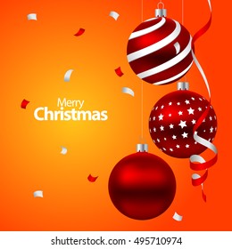 Vector illustration of Christmas balls