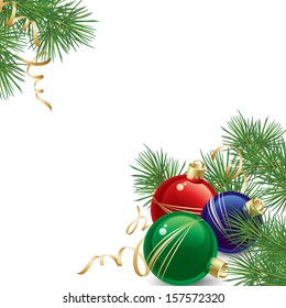 Vector illustration Christmas balls  background