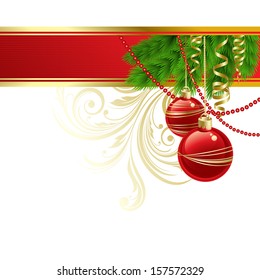 Vector illustration Christmas balls  background