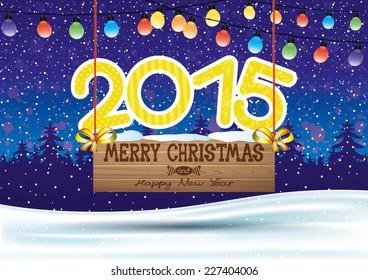 Vector illustration. Christmas banner. 